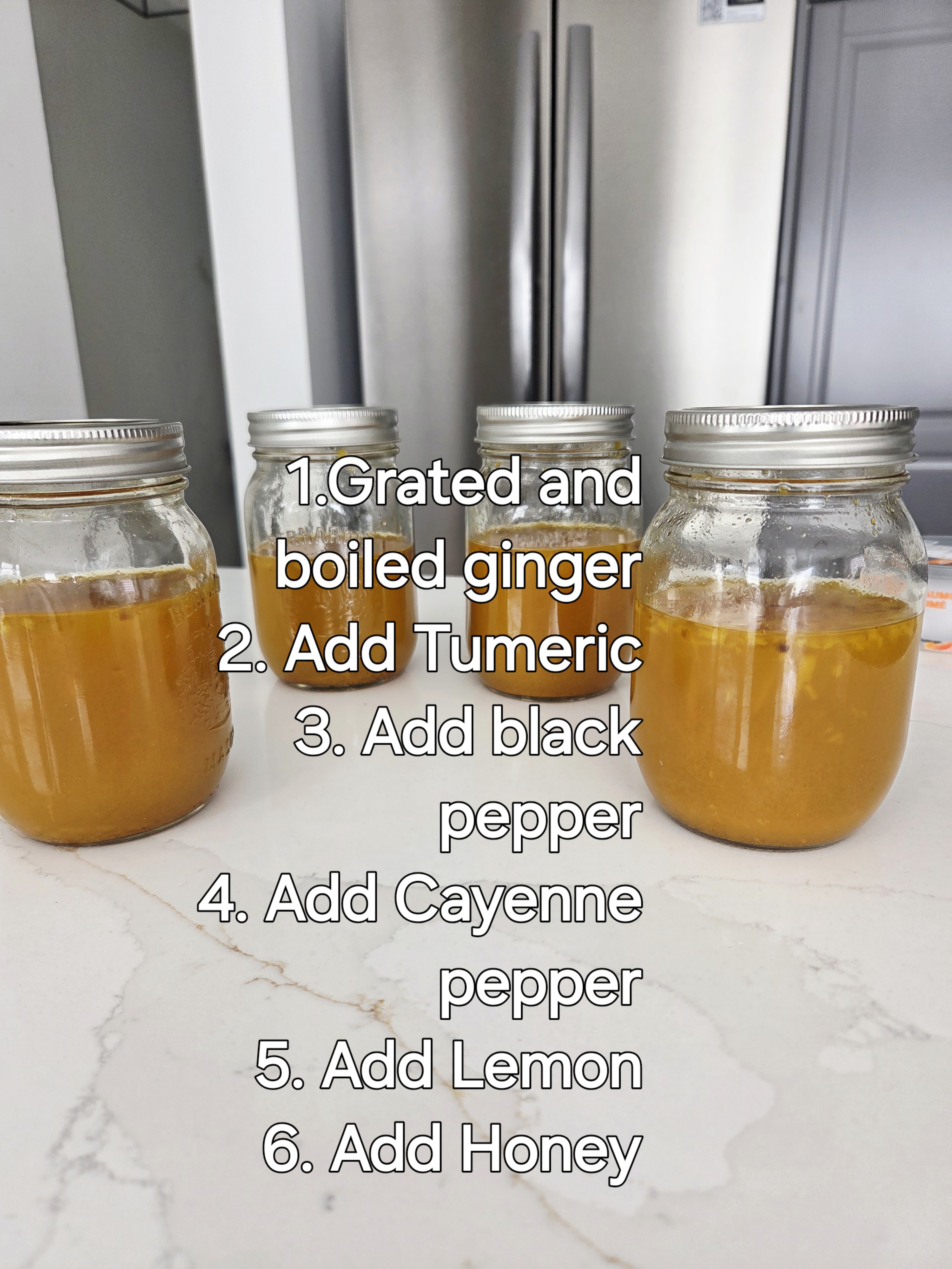 Homemade ginger and turmeric wellness tonic